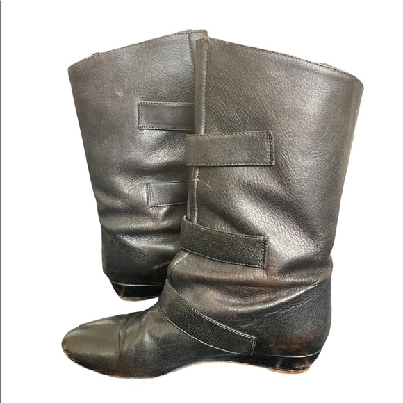 LOEFFLER RANDALL Back buckle wedge boots - Picture 3 of 7